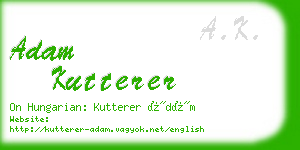 adam kutterer business card